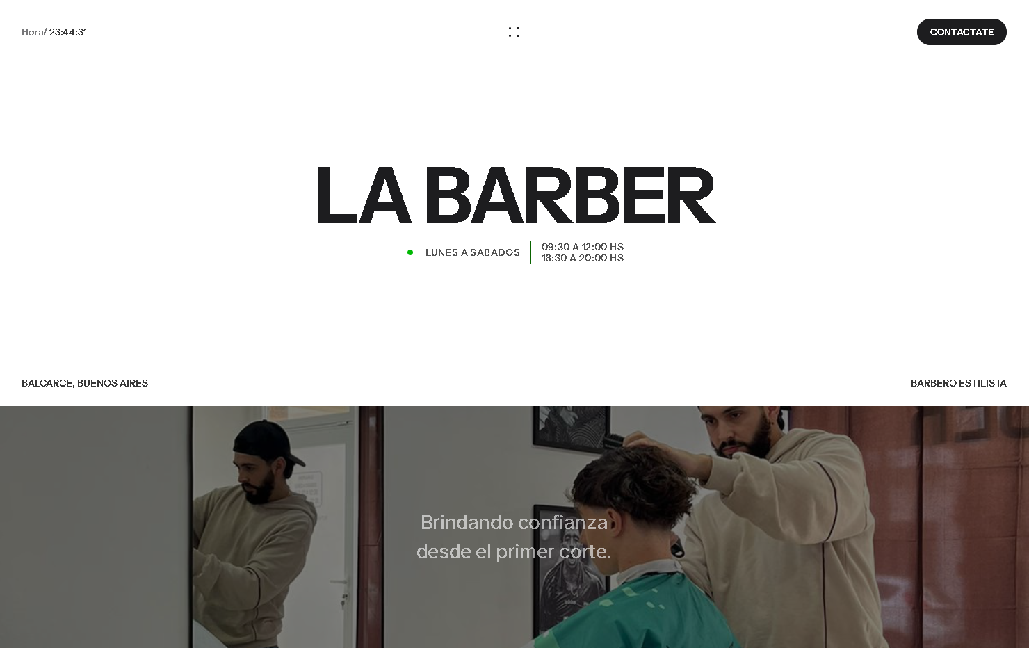 Landing Page de Barberia